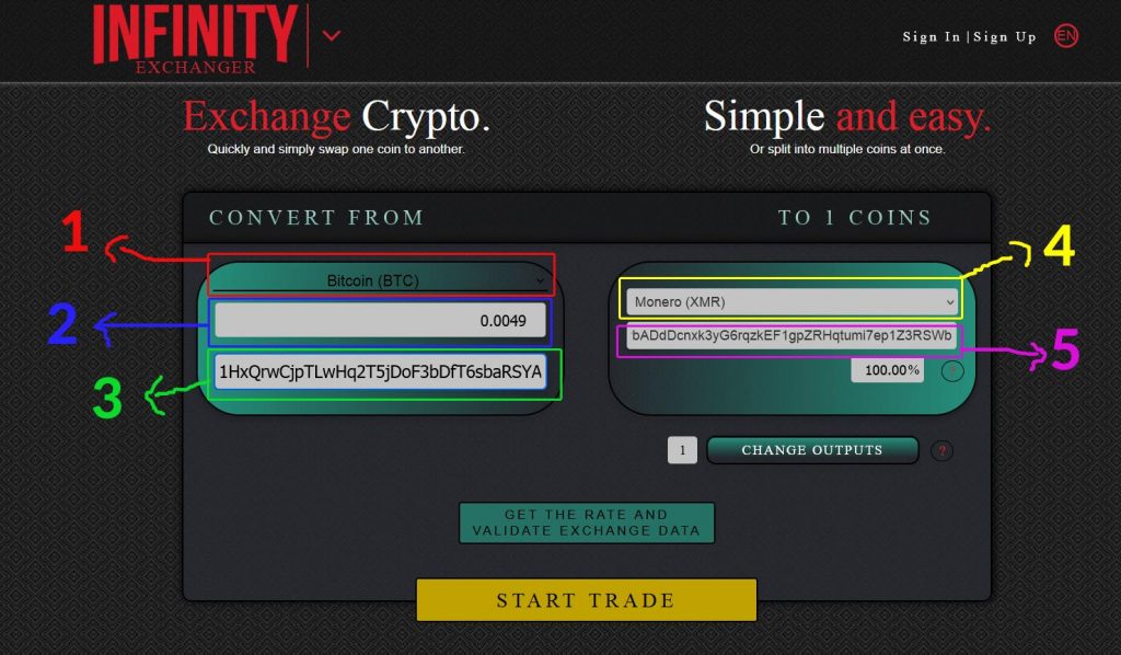 exchange coins anonymously